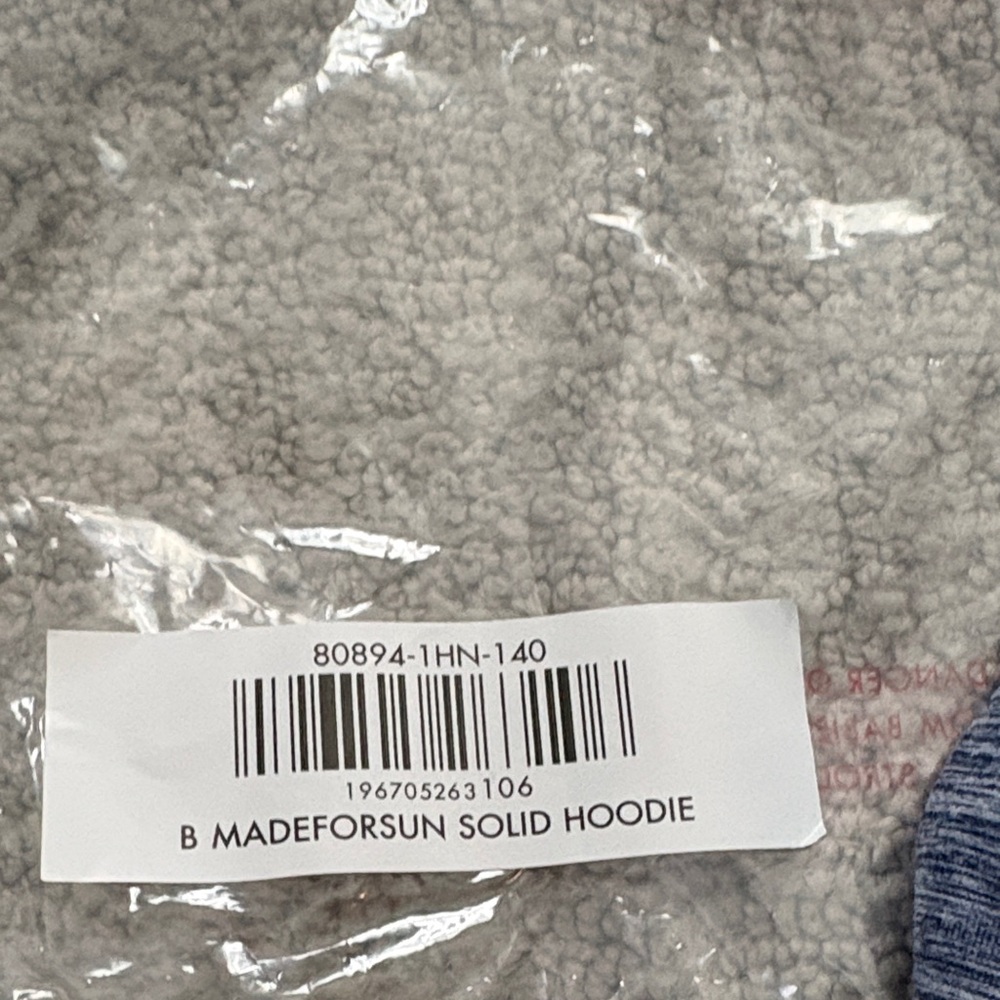 Hanna Andersson Blue Made for Sun Hoodie with Green Trim size 10 - Picture 2 of 4